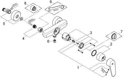 GROHE 33569002 - Sprchová batéria EURODISC COSMOPOLITAN DN 15 lesklý chróm