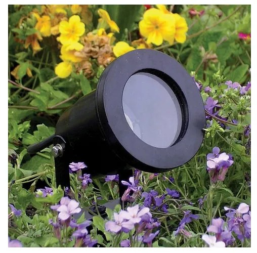 BERGE LED záhradná lampa - vstavaný reflektor GU10 - IP65 - čierna