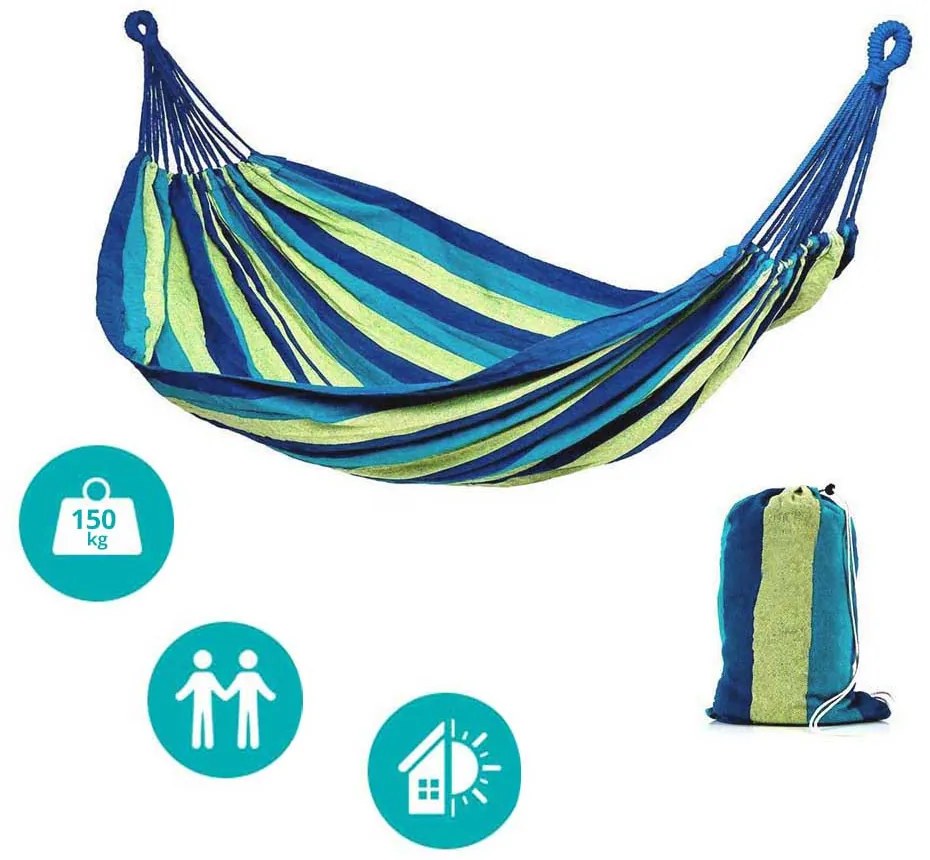Závesná sieť pre dve osoby,modrá