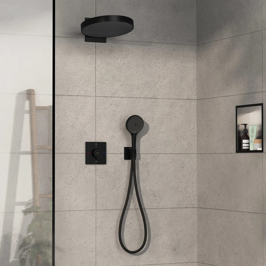 Hansgrohe ShowerSelect Comfort E, termostat pod omietku pre 2 spotrebiče, čierna matná, HAN-15572670