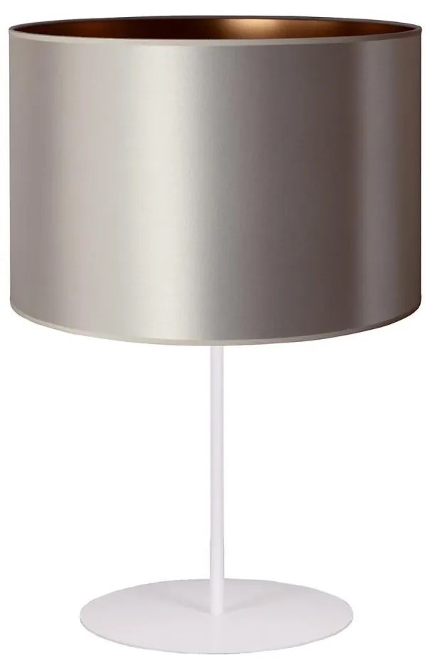 Duolla - Stolná lampa CANNES 1xE14/15W/230V pr. 20 cm strieborná/medená/biela