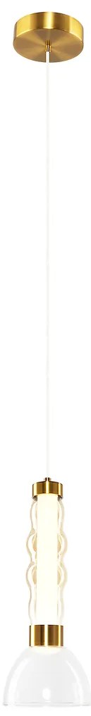 Závesné svietidlo Lucco1, 1x jantárové sklenené tienidlo, g