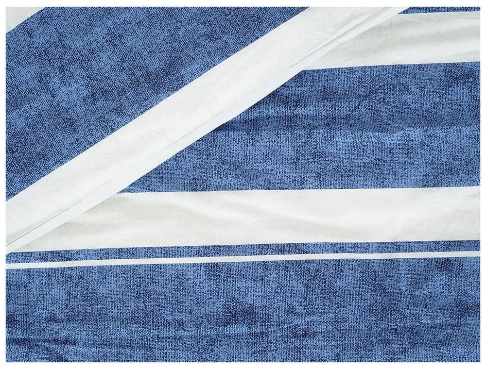 Modré krepové obliečky na jednolôžko 140x200 cm Blue Line – B.E.S.
