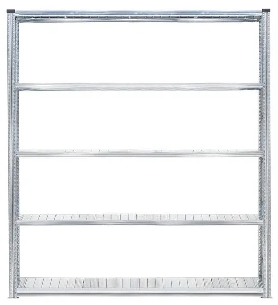 Policový kovový regál TRANSFORM, základná sekcia, 2500x1800x500 mm