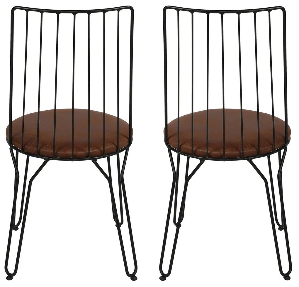 Súprava 2 ks jedálenských stoličiek Ada čierna/hnedá