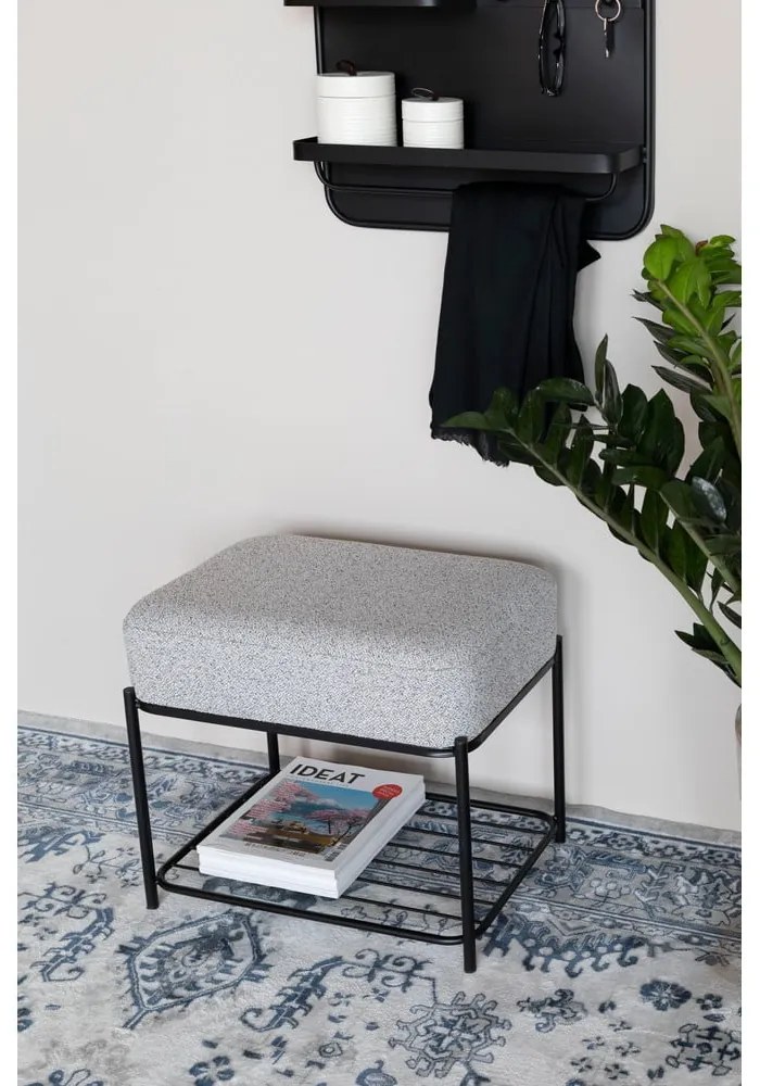 Svetlosivý taburet Milou – White Label