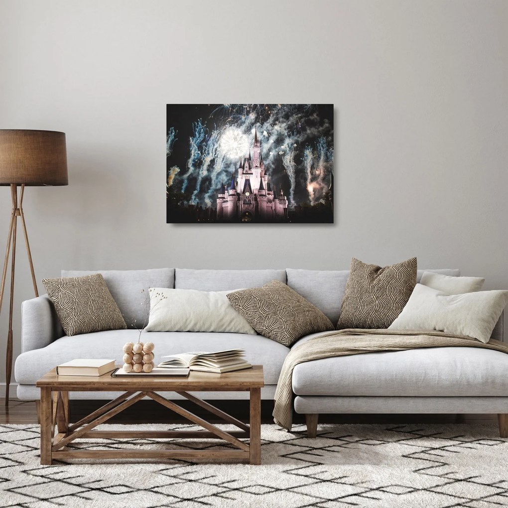 Sklenený obraz - Kúzelné kráľovstvo (70x50 cm)