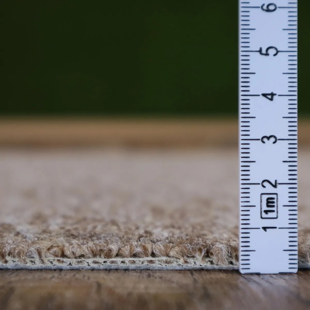 Spoltex, Metrážny koberec Balance 91 sv. hnedý, na mieru, šíře 4m, hnedá, filc, chodba / predsieň