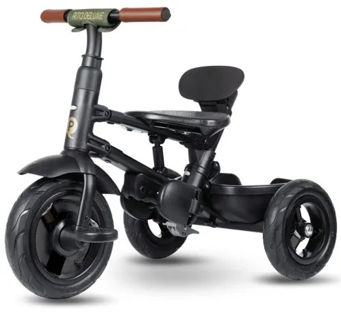 Detská trojkolka Rito Deluxe Rubber olivová