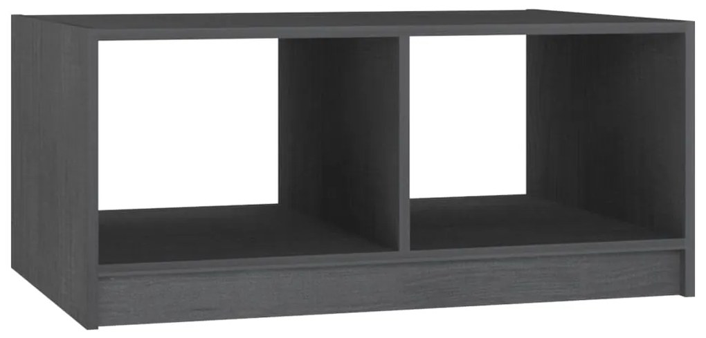 vidaXL Konferenčný stolík sivý 75x50x33,5 cm borovicový masív