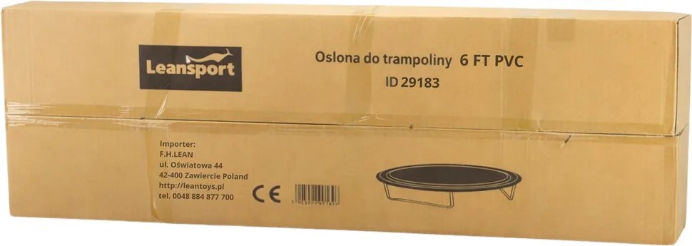 Ochrana pružín pre trampolínu LEAN SPRING PAD, čierna, 180–183 cm, 6 ft