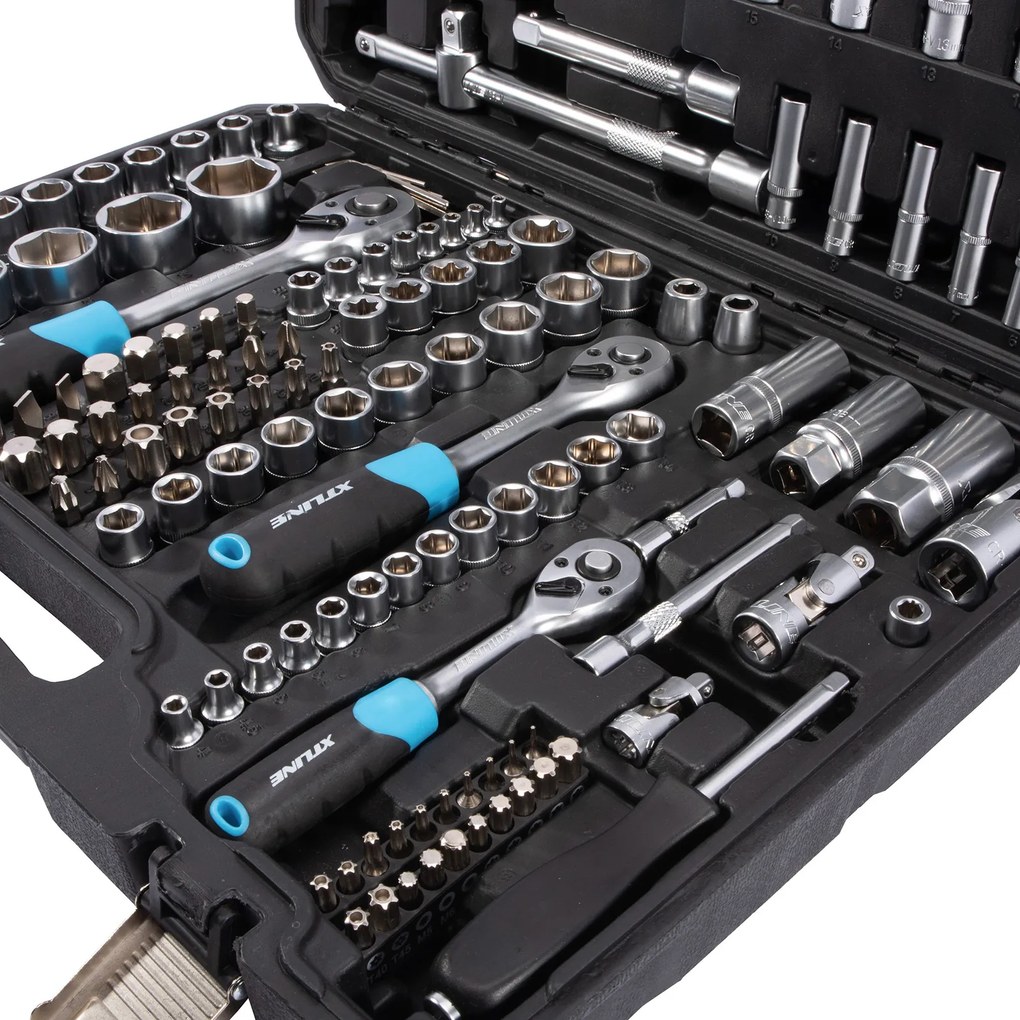 Sada nástrčných hlavíc XTLINE 1/4"-3/8"-1/2" 172 kusov