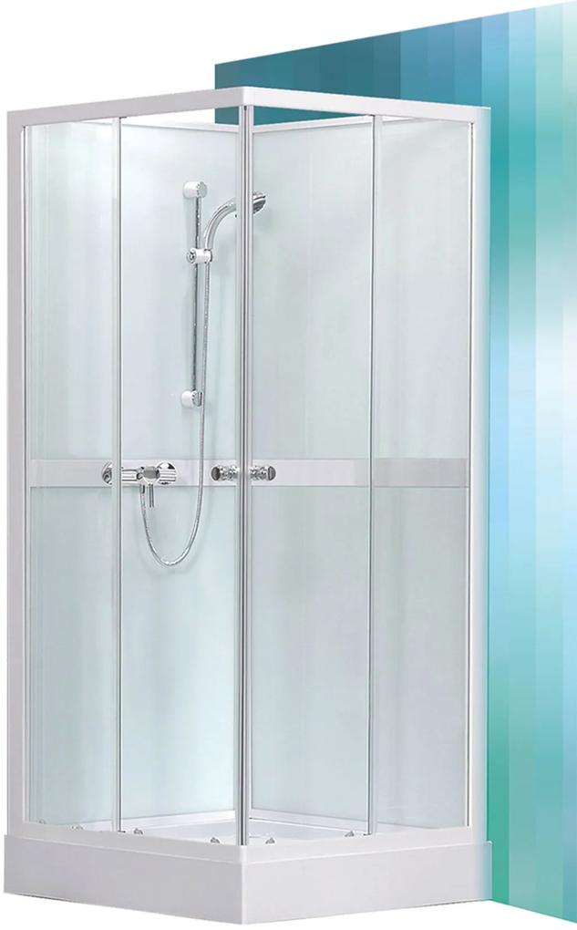 ROLTECHNIK Sprchovací box štvorcový SIMPLE SQUARE/900 biela/transparent 4000693
