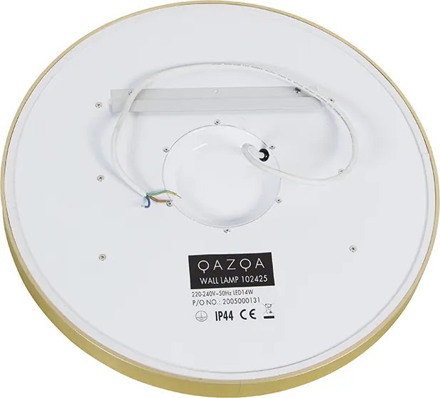 Zrkadlo do kúpeľne zlaté 50 cm vrátane LED 3-stupňové stmievateľné s dotykovým okrúhlym - Miral