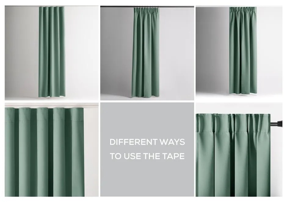 Svetlozelený zatemňovací termo záves 140x270 cm Pleat – Restilo