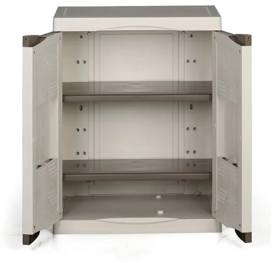 Plastová dielenská skriňa na náradie EVO, nízka, 700 x 470 x 900 mm