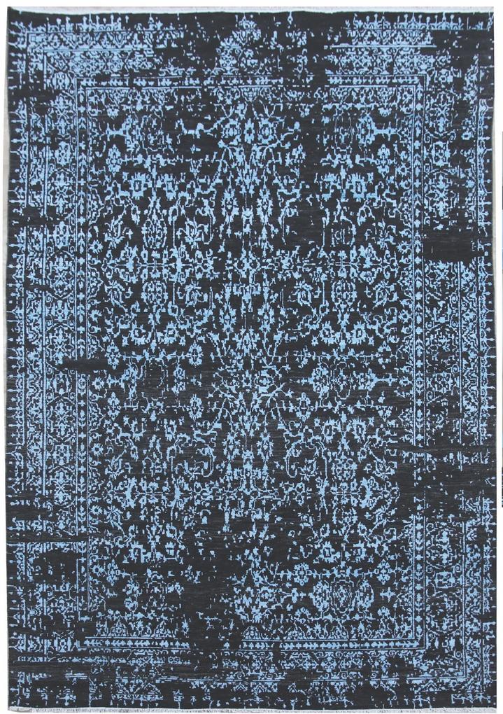 Diamond Carpets koberce Ručne viazaný kusový koberec Diamond DC-JK 1 Denim blue / aqua - 245x305 cm