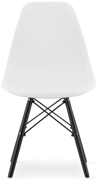 Set jedálenských stoličiek OSAKA biele (čierne nohy) 4ks