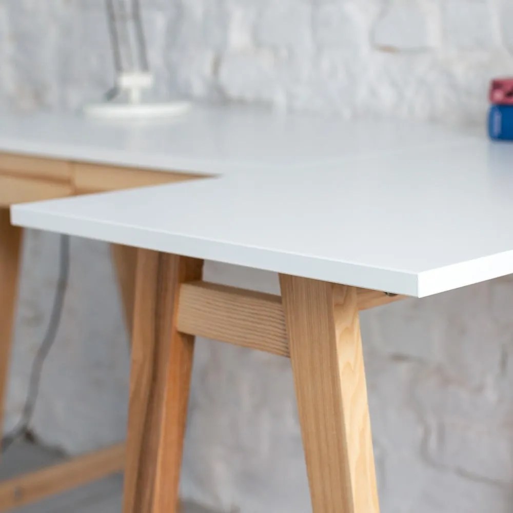 Pracovný stôl s bielou doskou 85x115 cm Luka - Ragaba