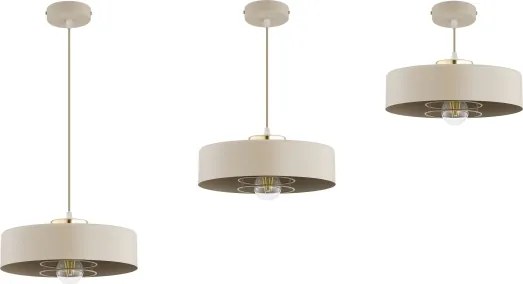 Brilagi - Závesný luster na lanku SPRING 1xE27/60W/230V pr. 30 cm béžová/zlatá