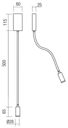 Redo 01-2754 - LED Flexibilná lampička WALLIE LED/3W/230V USB CRI 90 biela