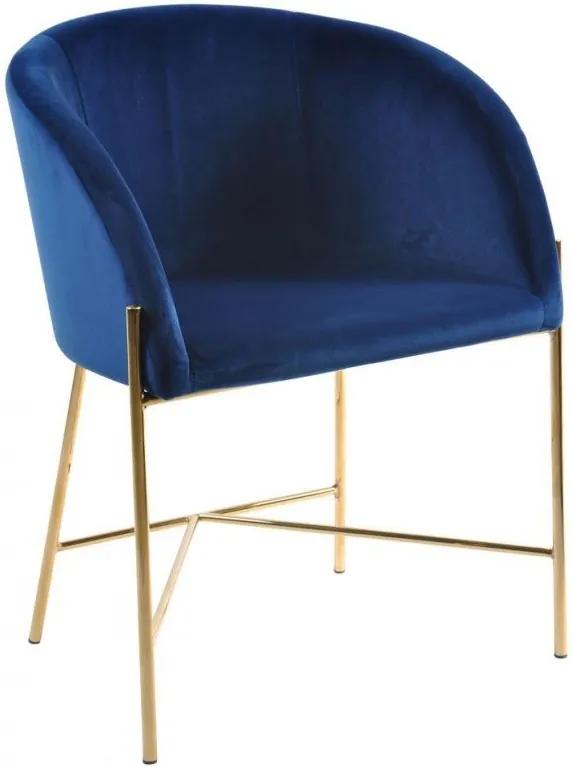 Hector Čalúnená stolička Nella modrá