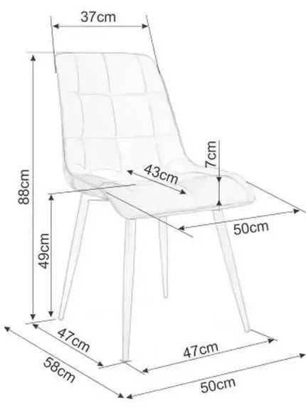 SIGNAL MEBLE Jedálenská stolička CHIC BREGO, kašmír/brego béžová 34