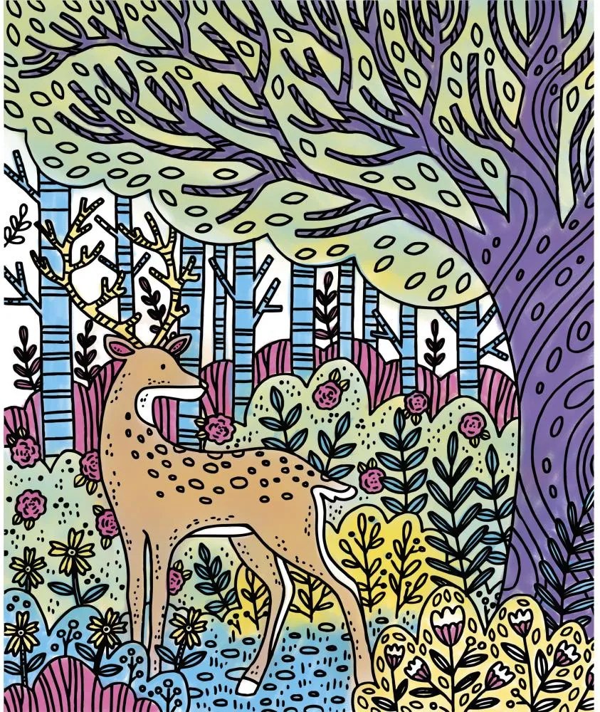 Detský ateliér maxi - magické maľovanie vodou - lesné zvieratá