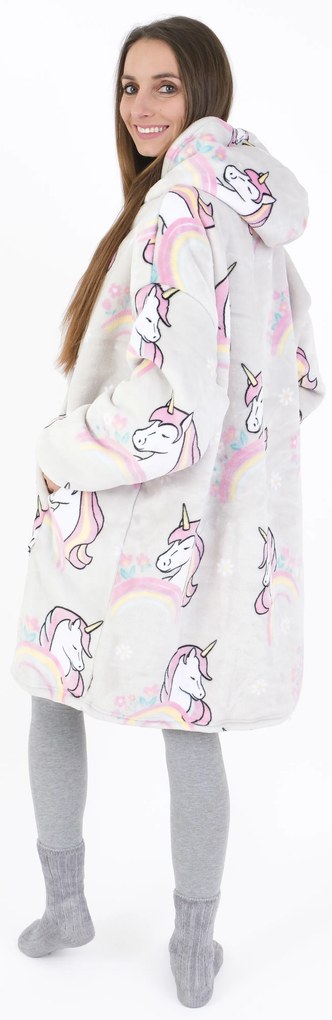 Baránková mikina mikroplyš – Jednorožec veľkosť M