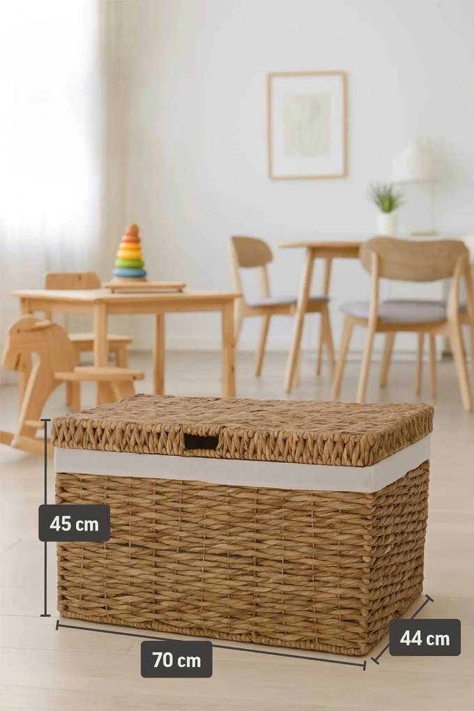 Truhla WANDA, vodný hyacint, šírka 70 cm, natur