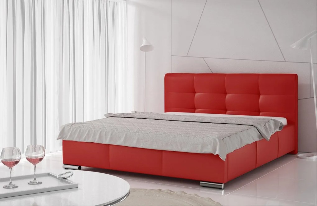 Posteľ Landron, Rozmer postele: 180x200, Dostupné poťahy: ekokoža Soft 010