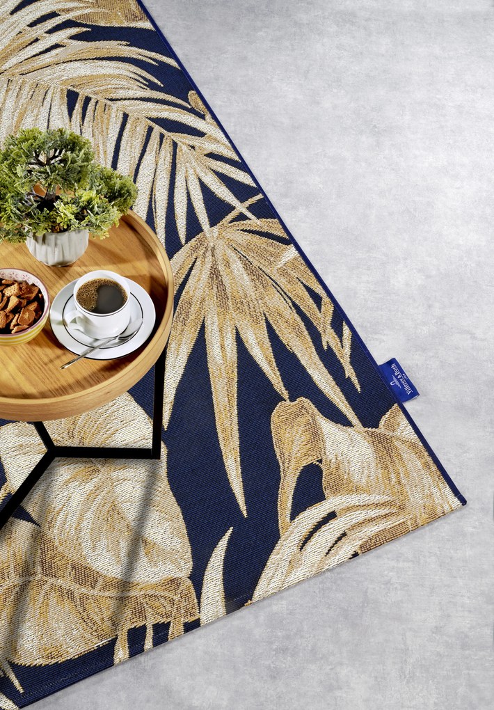 Kusový koberec Villeroy & Boch 106061 Blue, Gold – na von aj na doma, 120x180, viacfarebná, chodba / predsieň, Villeroy & Boch