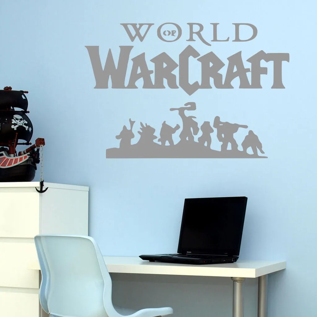 Veselá Stena Samolepka World of Warcraft Farba: modrá, Veľkosť: 80 x 53 cm