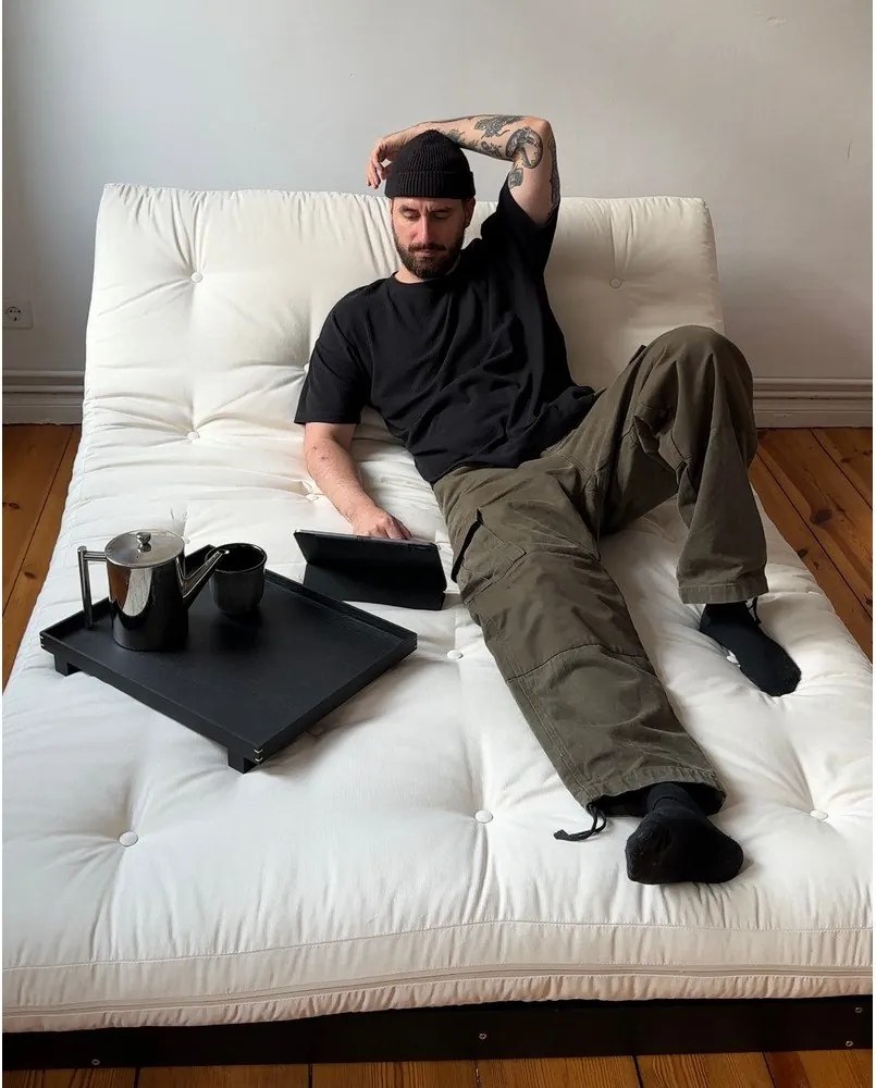 Vínovočervená rozkladacia pohovka 140 cm Roots Black Night – Karup Design