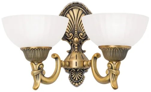 Orion WA 2-1201/2 - Nástenná lampa ROCCA 2xE27/60W/230V bronz/biela