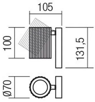 Redo 01-2549 - Nástenné bodové svietidlo DELPHI 1xGU10/7W/230V čierne