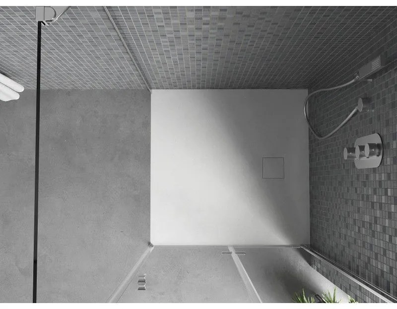 Mexen Bert, SMC štvorcová sprchová vanička 90 x 90 cm, biela, 4K109090