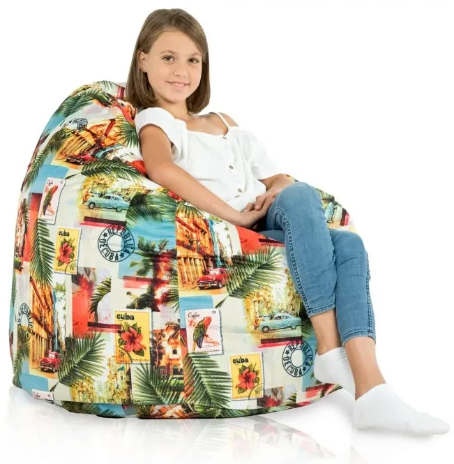 INTERMEDIC Sedací vak Bag Sako Cuba – 300 L, polyester, motív Kuba Veľkosť: XXL