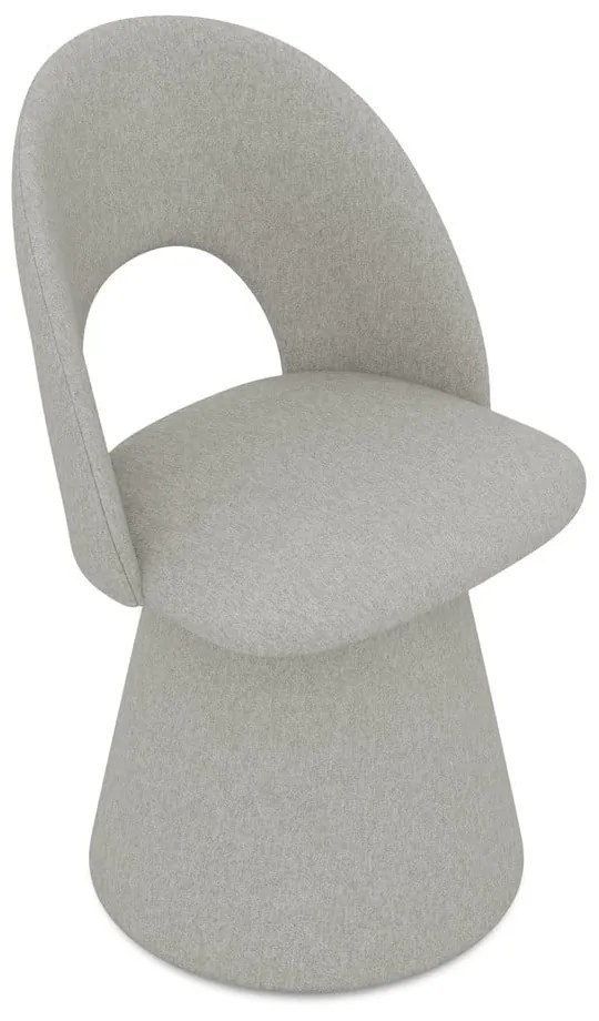 Svetlosivé čalúnené jedálenské kreslo Kalo – Makamii