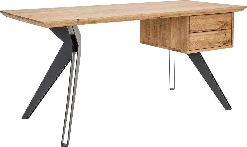 XXXLutz PÍSACÍ STÔL, divoký dub, 160/70/75 cm Linea Natura - Kancelárske stoly - 001416002201