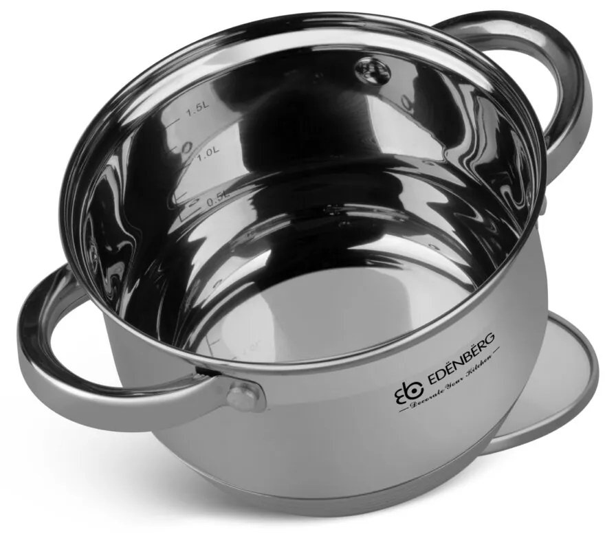 12 kusový set hrncov - striebro