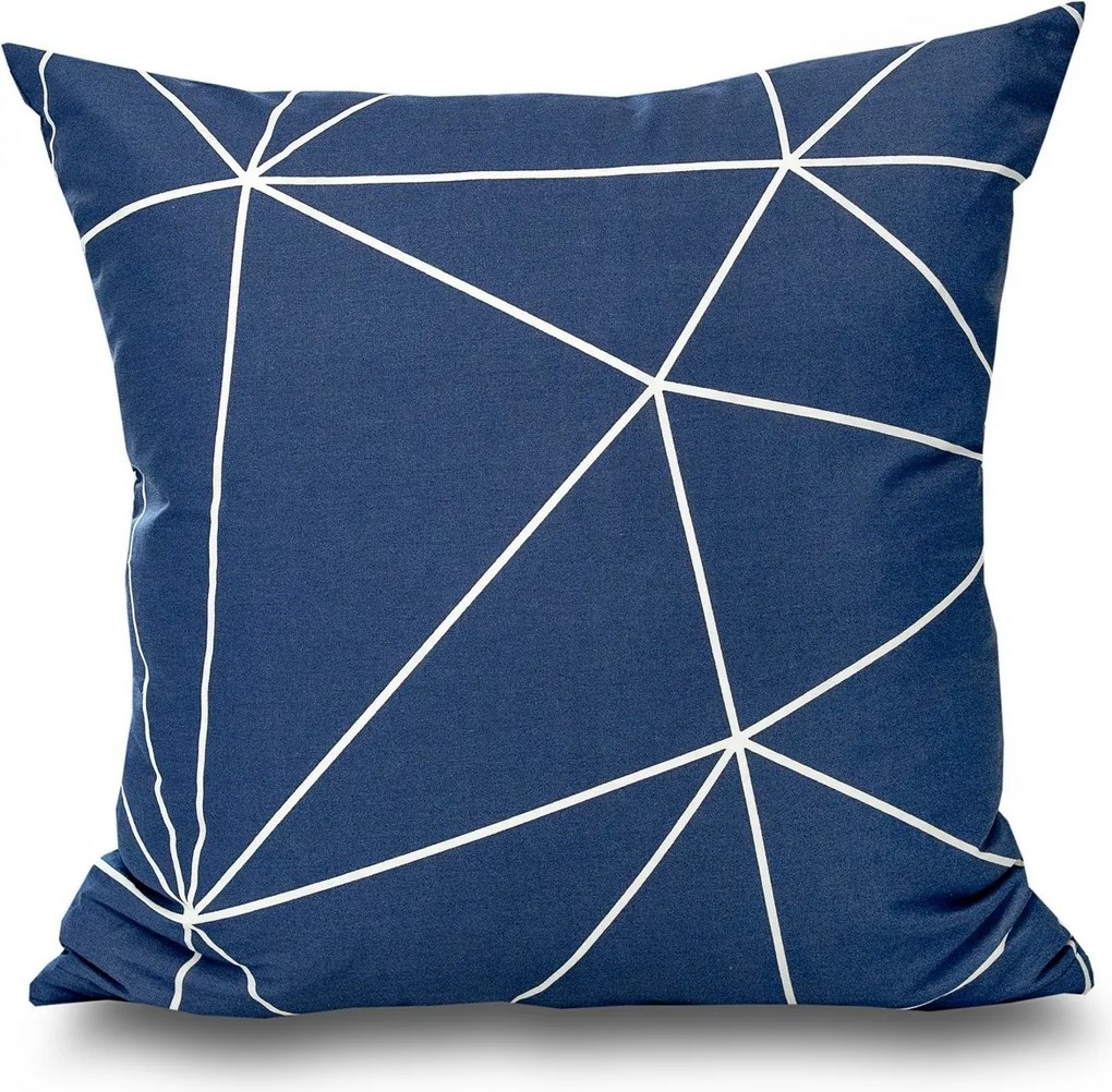 Kvalitex Obliečka na vankúš Nordic Grid modrá, 50 x 50 cm