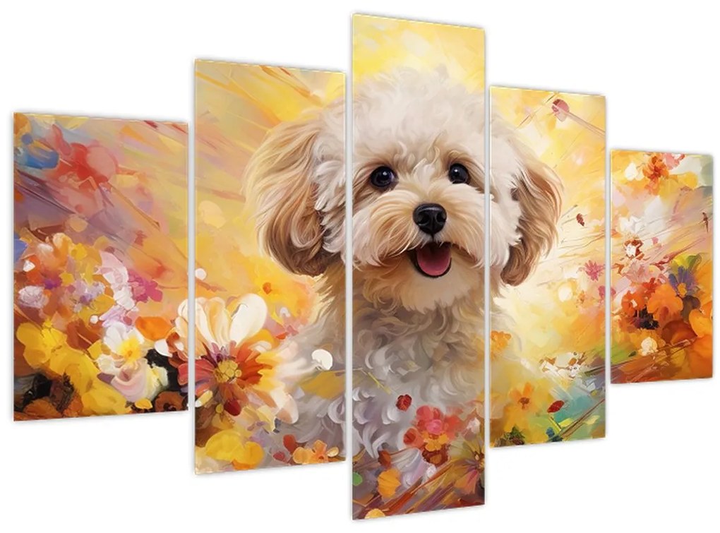 Obraz - Šťastný pes (150x105 cm)