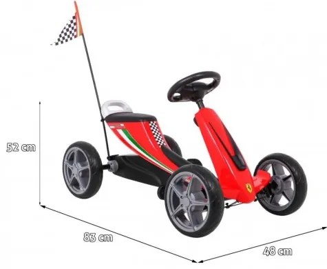 RAMIZ Detská kára Ferrari 8931 - červená