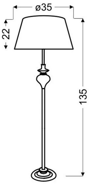 Stojacia lampa GILLENIA 1xE27/60W/230V čierna
