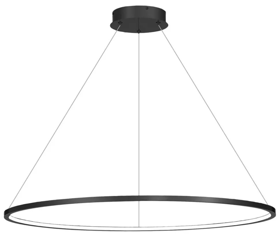 Milagro LED Luster na lanku SATURNO LED/57W/230V pr. 100 cm IP44 antracit MI2161