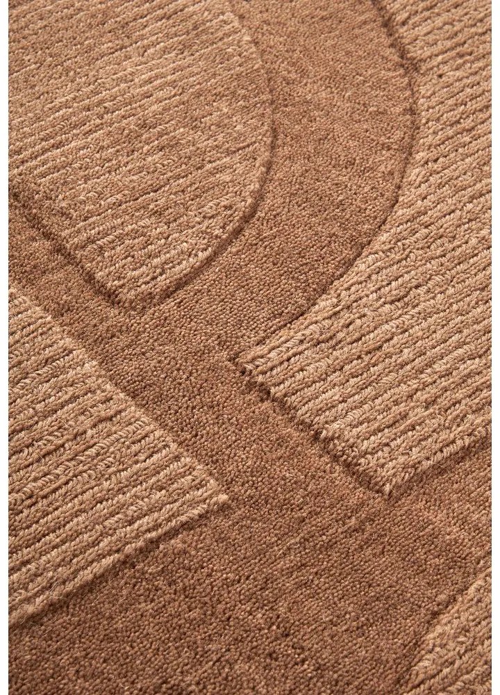 Hnedý ručne tkaný vlnený koberec 190x280 cm Alexis – Villeroy&amp;Boch