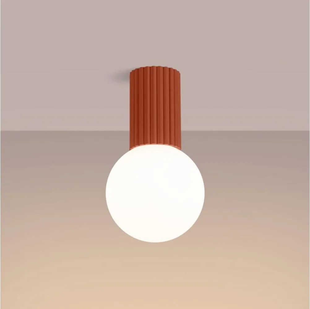 Sollux SL.1728 - Kúpeľňové stropné svietidlo HALO 1xG9/8W/230V IP44 oranžová