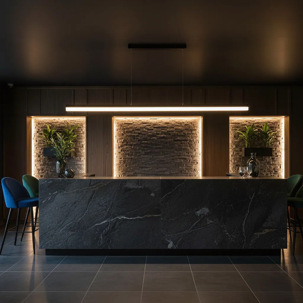 Toolight Toolight, LED stropné svietidlo 200cm, 48W, 4000K, APP1695-CP, čierna, OSW-07892