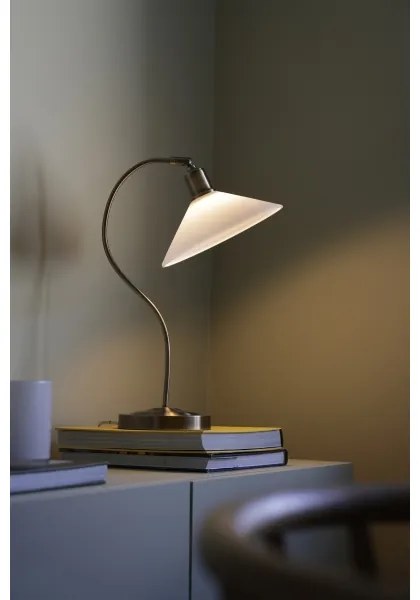 Markslöjd 108863 - Stolná lampa VELA 1xE27/40W/230V mosadz/biela